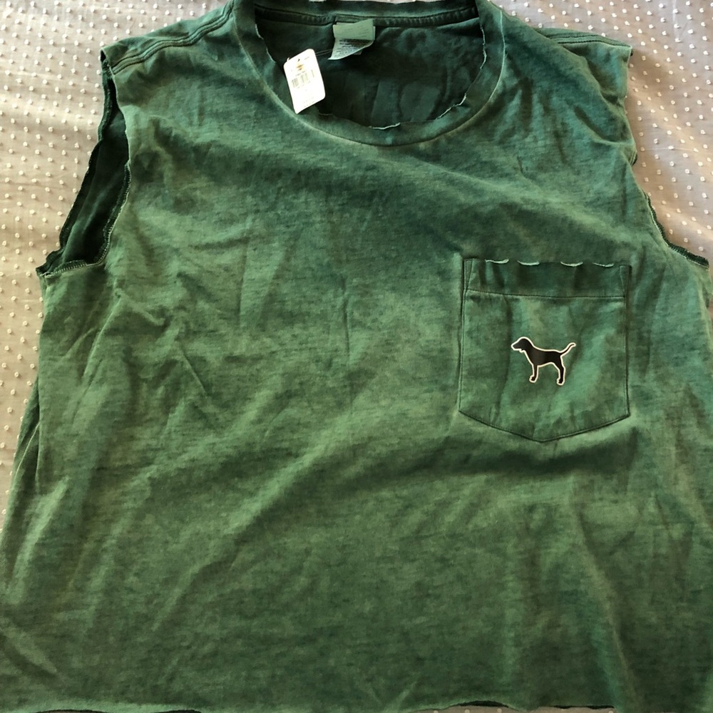 NWT VS PINK WORN-IN CUTOUT TEE SIZE S